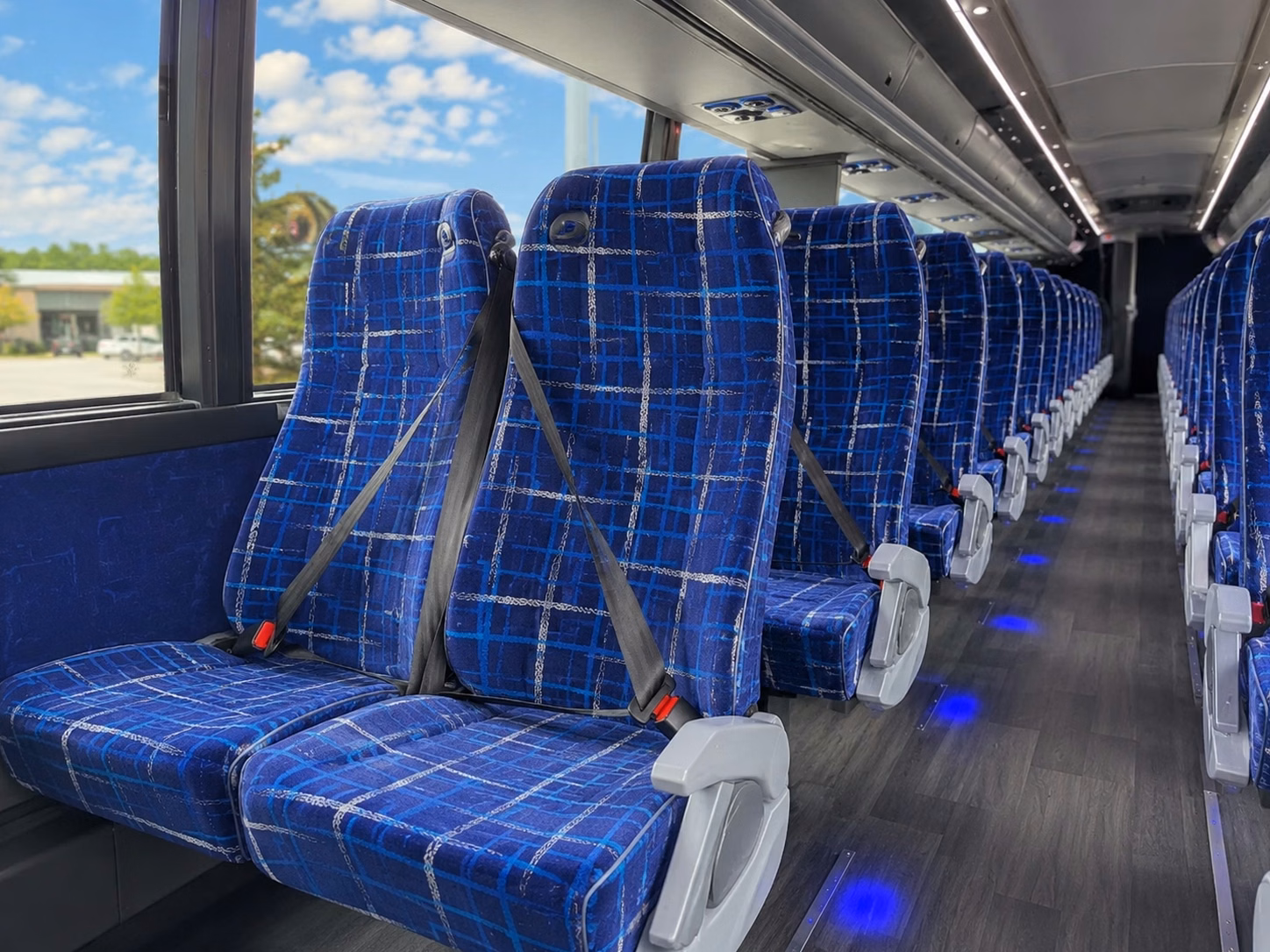 56 passenger charter bus interior